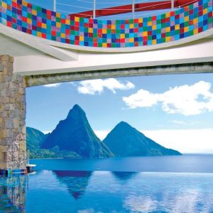 View of the Pitons