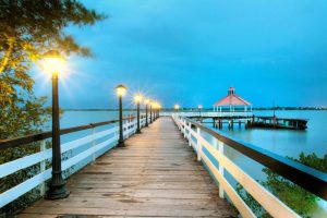 Pier overlooking Suriname River